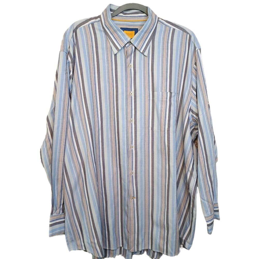 Robert Talbott Carmel XXL Long Sleeve Striped Button-Down Shirt